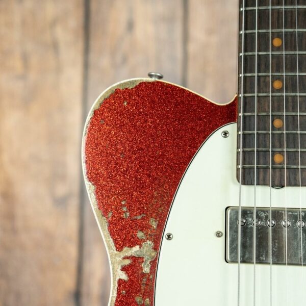 Fender Custom Shop NAMM 60's Custom SFA Telecaster Heavy Relic in Red Sparkle - Image 8