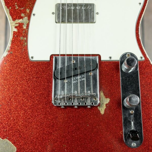 Fender Custom Shop NAMM 60's Custom SFA Telecaster Heavy Relic in Red Sparkle - Image 13