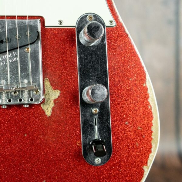 Fender Custom Shop NAMM 60's Custom SFA Telecaster Heavy Relic in Red Sparkle - Image 14