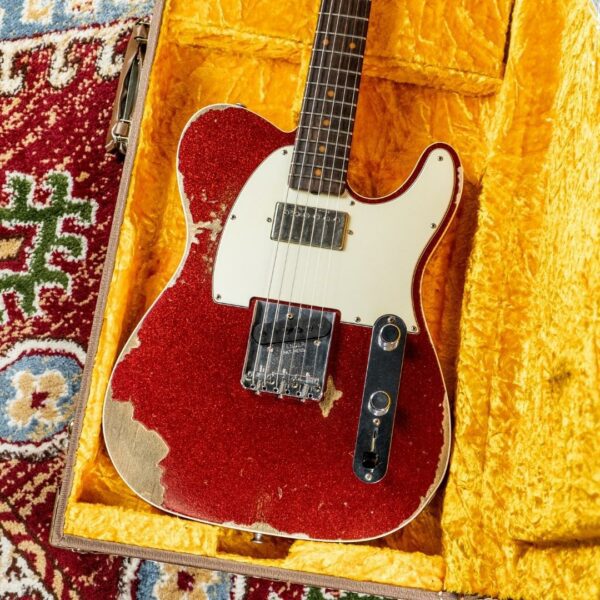 Fender Custom Shop NAMM 60's Custom SFA Telecaster Heavy Relic in Red Sparkle - Image 2