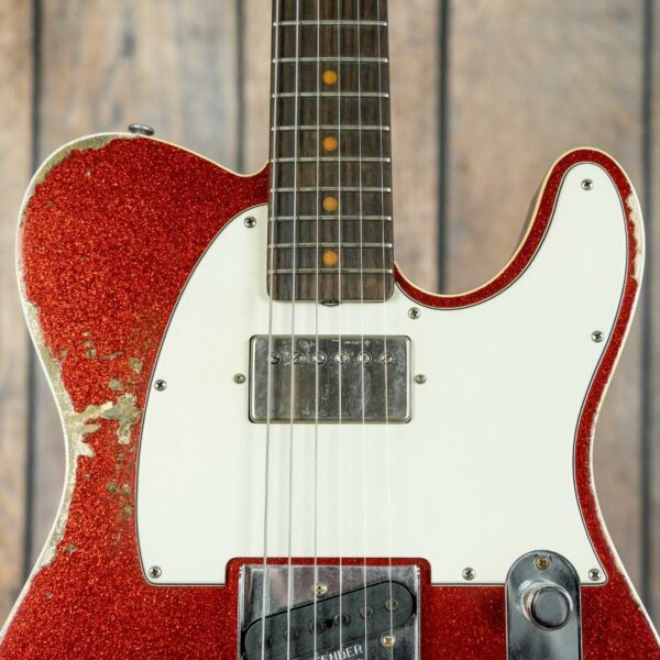 Fender Custom Shop NAMM 60's Custom SFA Telecaster Heavy Relic in Red Sparkle - Image 4