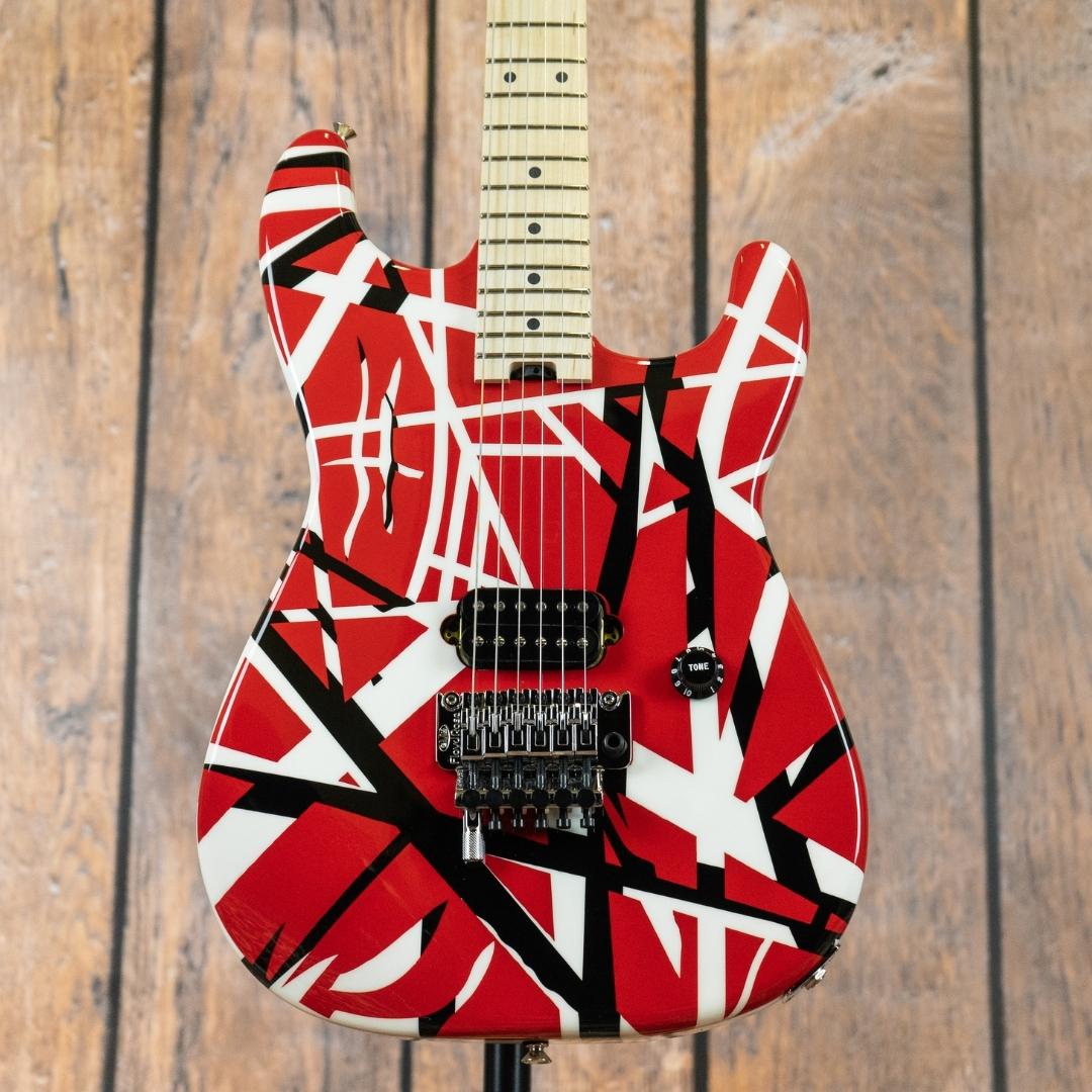 in　Guitar　The　White　Red,　and　Black,　Series　Striped　EVH　Marketplace