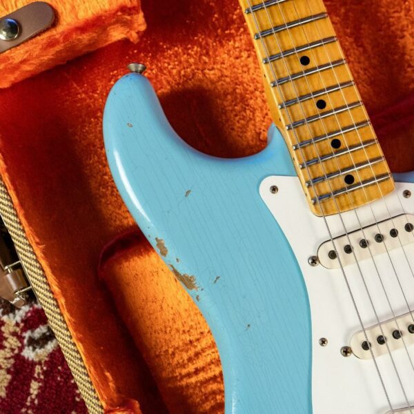 Fender Custom Shop '56 Reissue Stratocaster Relic in Faded Daphne Blue - Image 6