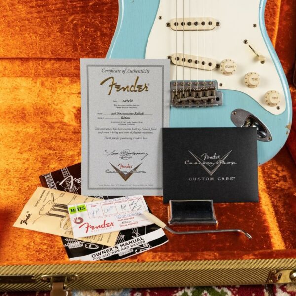 Fender Custom Shop '56 Reissue Stratocaster Relic in Faded Daphne Blue - Image 4