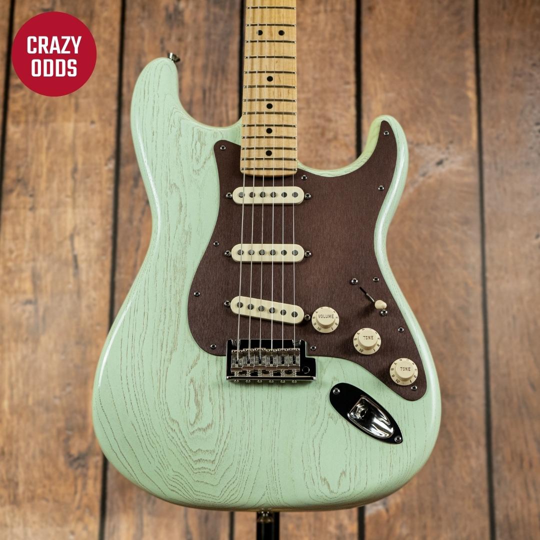 fender stratocaster rustic ash surf green