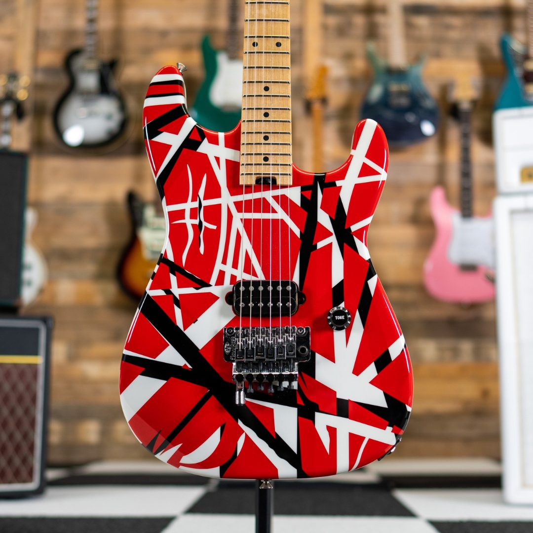 Evh striped series red deals black white