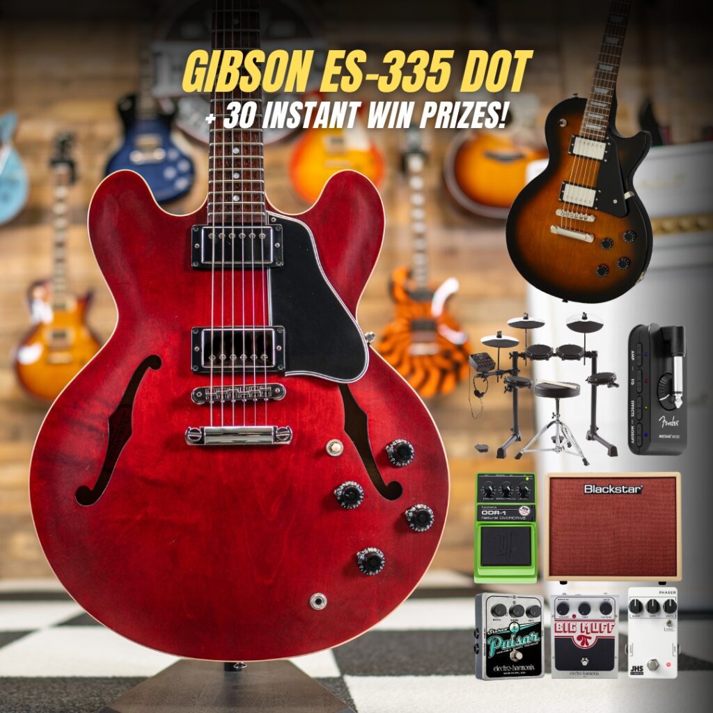Gibson ES335 Dot in Satin Cherry Red + 30 Instant Win Prizes! The Guitar Marketplace
