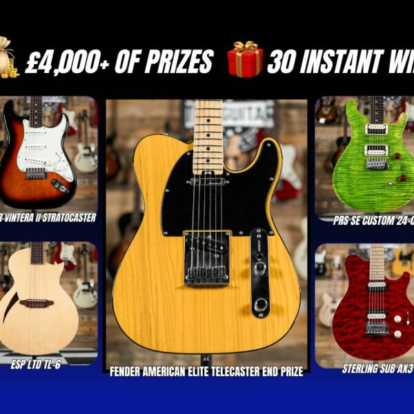 30 Instant Wins! £4,000+ of Prizes - Fender American Elite Telecaster End Prize