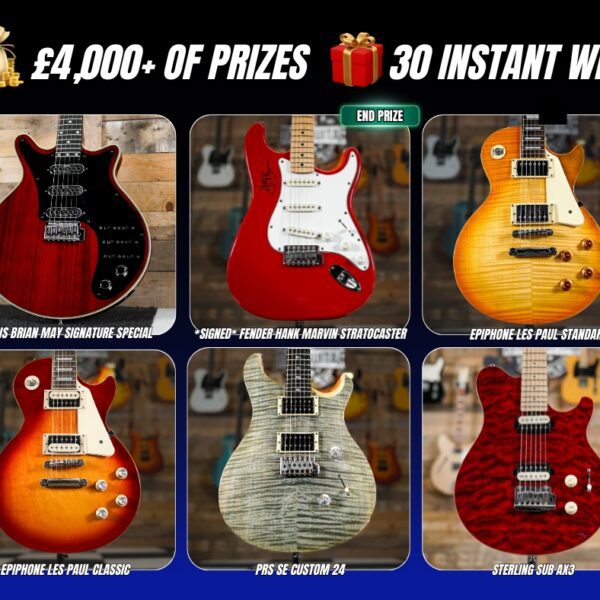 30 Instant Wins! £4,000+ of Prizes - Signed Fender Hank Marvin Stratocaster End Prize