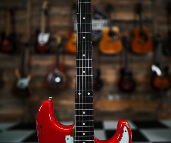 Fender Custom Shop Michael Landau 1963 Relic Stratocaster in Fiesta Red over 3-Color Sunburst - Image 7