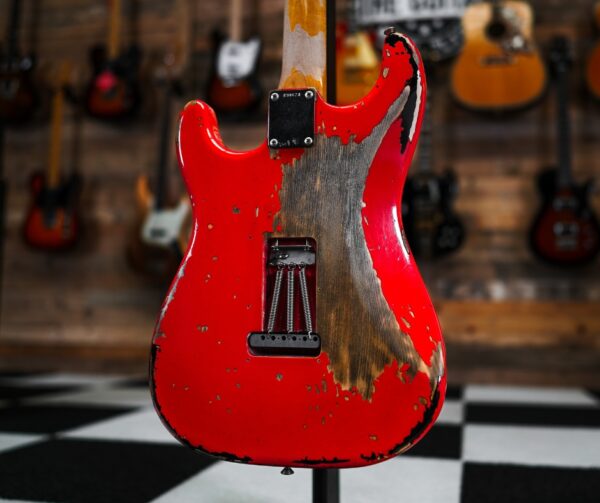 Fender Custom Shop Michael Landau 1963 Relic Stratocaster in Fiesta Red over 3-Color Sunburst - Image 11