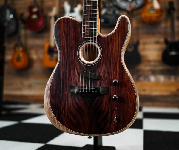 Fender American Acoustasonic Telecaster Exotic Cocobolo - Image 2