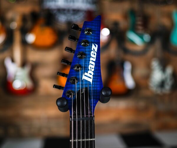 Ibanez RGDIM6FM Iron Label in Cerulean Blue Burst Flat - Image 3