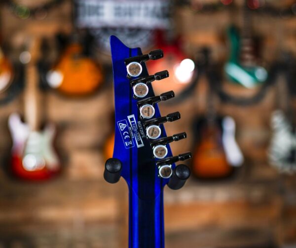 Ibanez RGDIM6FM Iron Label in Cerulean Blue Burst Flat - Image 6