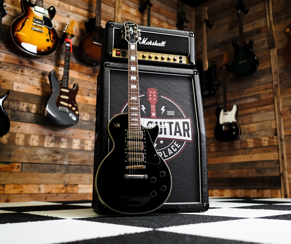 Epiphone Les Paul Custom Black Beauty 3-Pickup in Ebony - The