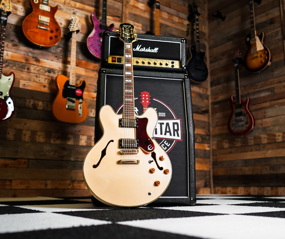 1995 Epiphone Sheraton II in Pearl White - The Guitar