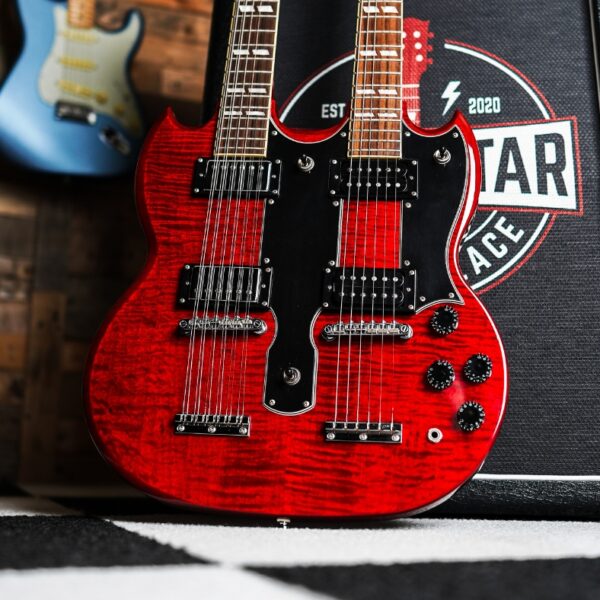 Epiphone Limited Edition G-1275 Double Neck in Cherry
