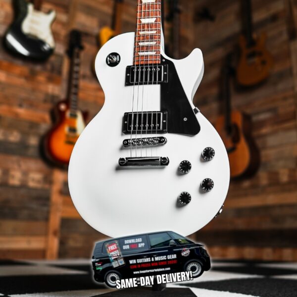 Gibson Les Paul Studio in Alpine White  - Same-Day Delivery in the TGM Bus!